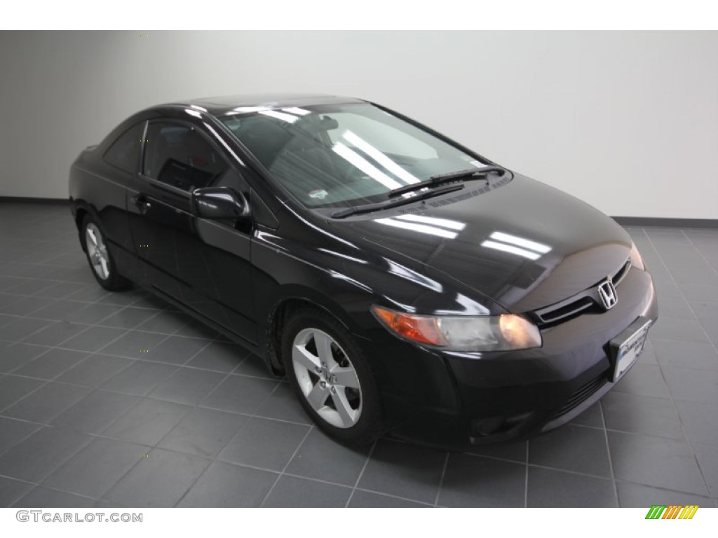 2007 Nighthawk Black Pearl Honda Civic EX Coupe 57095202 Photo 16