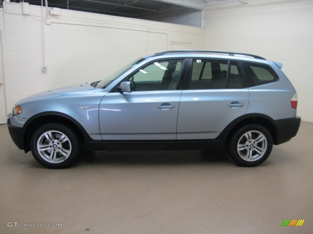 2005 X3 3.0i - Blue Water Metallic / Grey photo #5