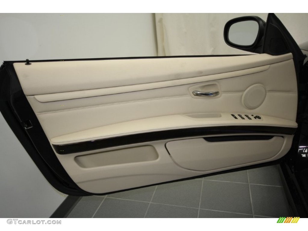 2012 BMW 3 Series 335i Convertible Cream Beige Door Panel Photo #57126550