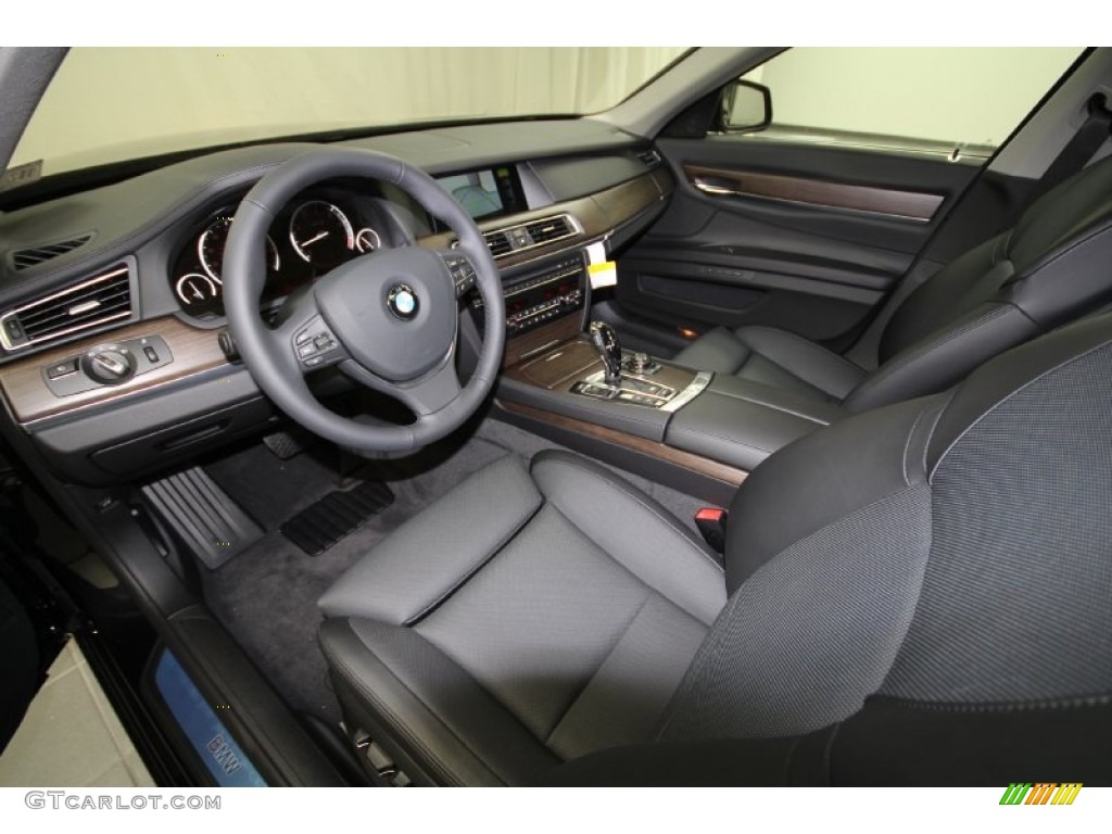 Black Interior 2012 BMW 7 Series 750Li xDrive Sedan Photo #57127000
