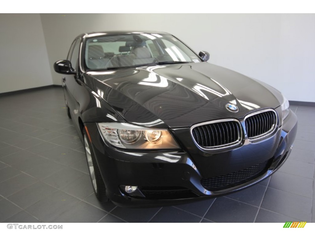 2011 3 Series 328i Sedan - Black Sapphire Metallic / Oyster/Black Dakota Leather photo #2
