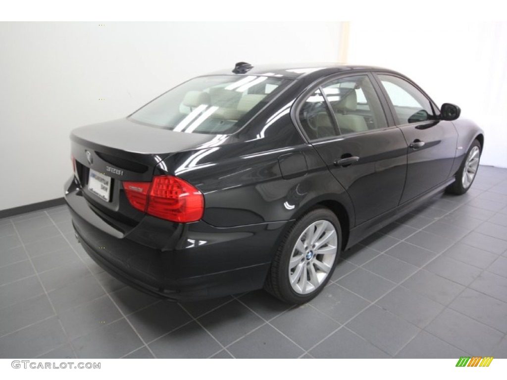 2011 3 Series 328i Sedan - Black Sapphire Metallic / Oyster/Black Dakota Leather photo #5