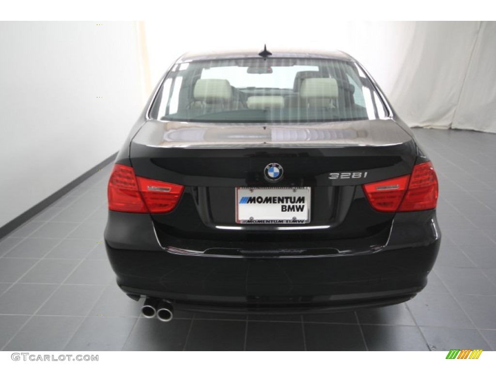 2011 3 Series 328i Sedan - Black Sapphire Metallic / Oyster/Black Dakota Leather photo #6