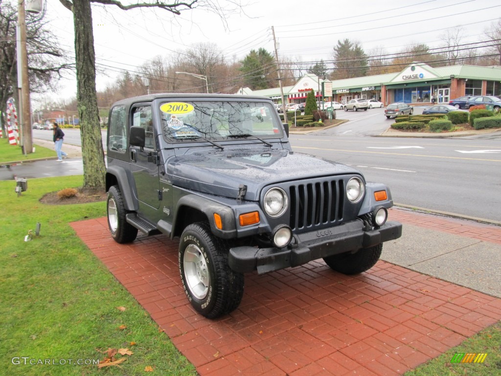 2002 Wrangler Sport 4x4 - Steel Blue Pearl / Agate Black photo #3