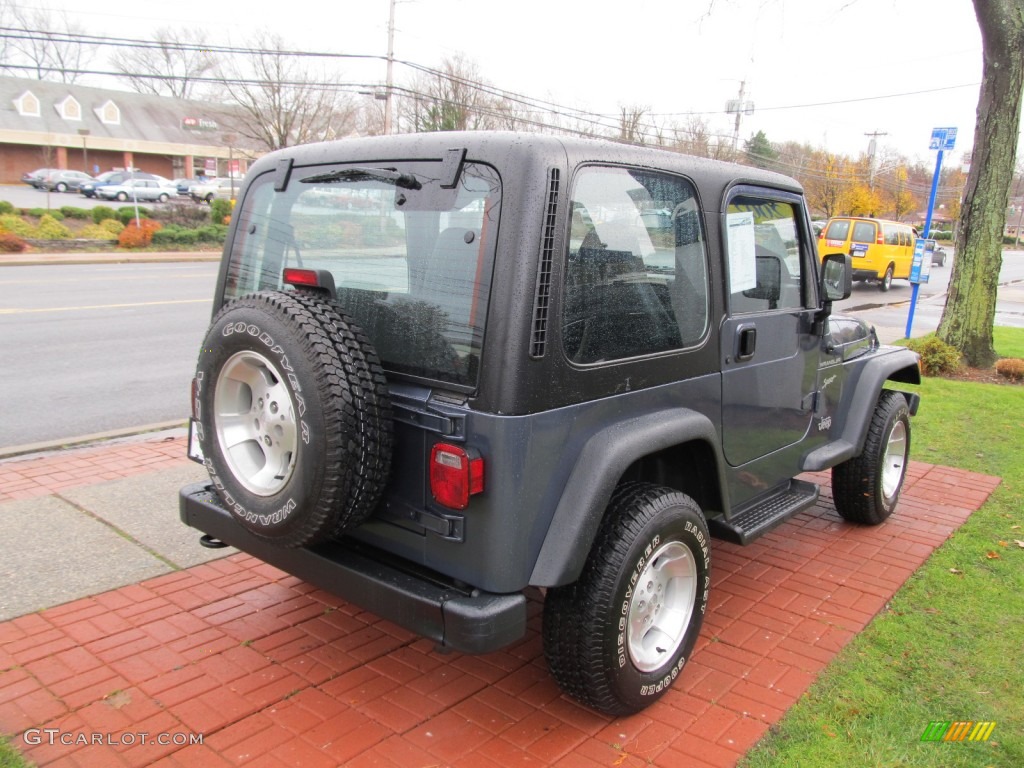 2002 Wrangler Sport 4x4 - Steel Blue Pearl / Agate Black photo #5