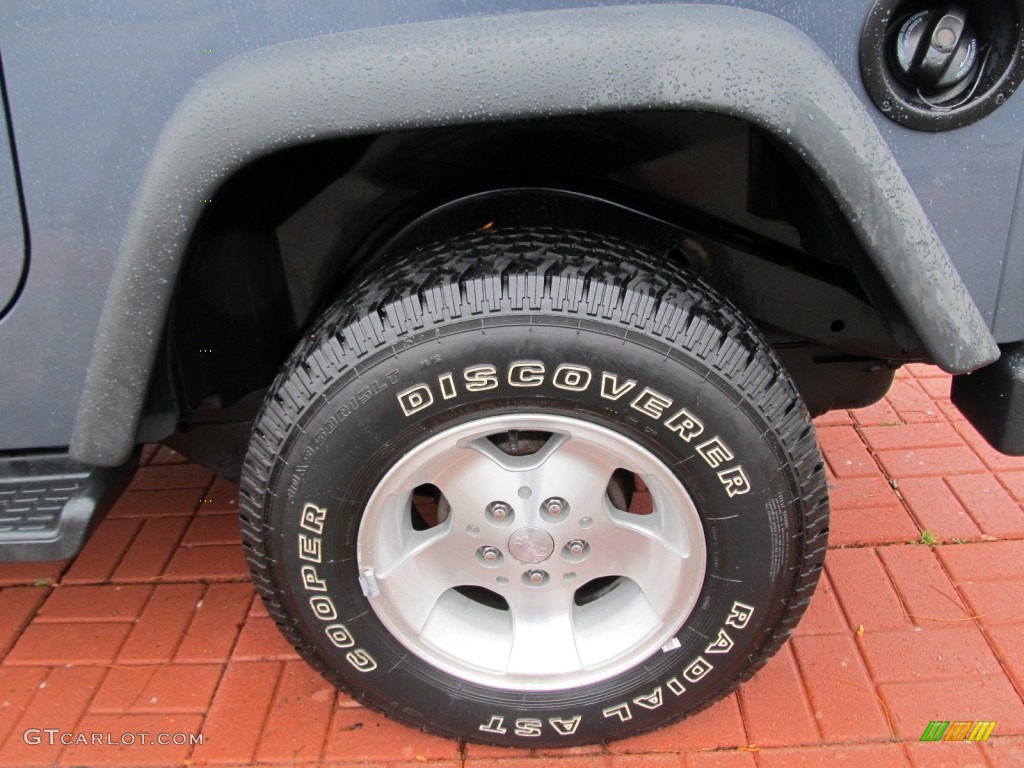 2002 Wrangler Sport 4x4 - Steel Blue Pearl / Agate Black photo #9