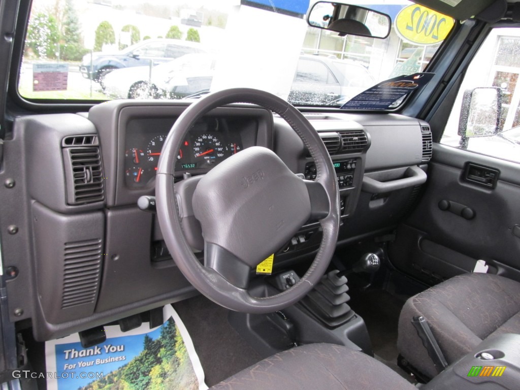 2002 Wrangler Sport 4x4 - Steel Blue Pearl / Agate Black photo #13