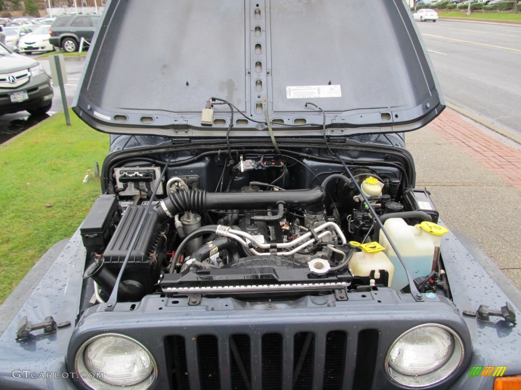 2002 Wrangler Sport 4x4 - Steel Blue Pearl / Agate Black photo #24