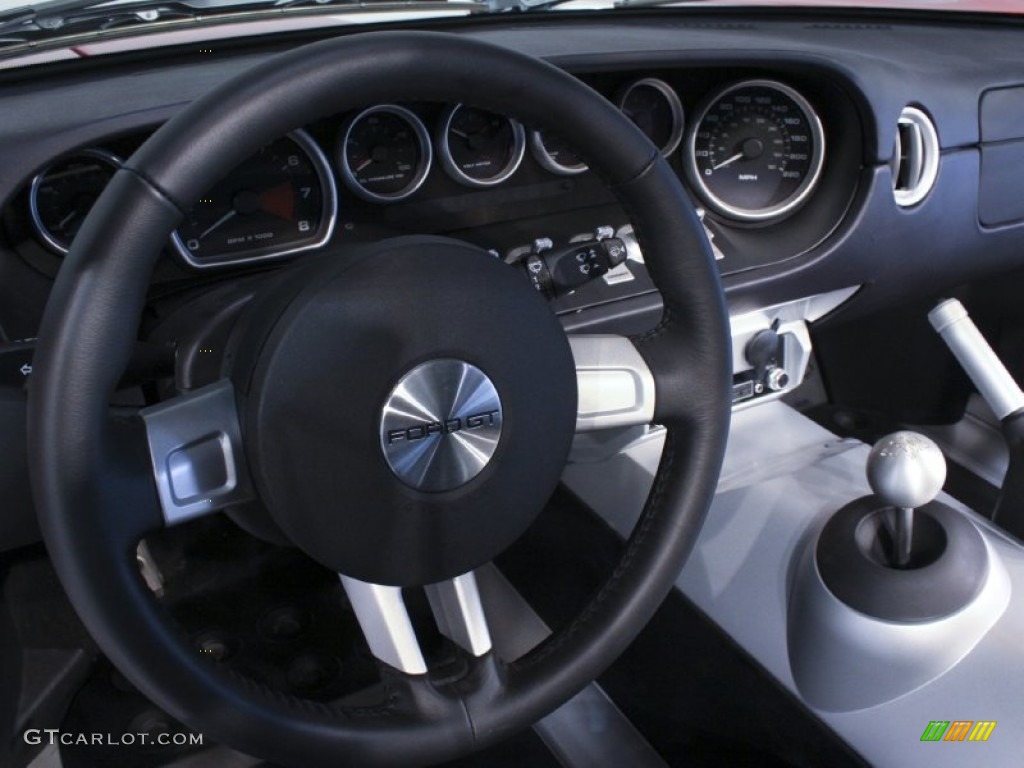 2005 Ford GT Standard GT Model Ebony Black Steering Wheel Photo #57131072
