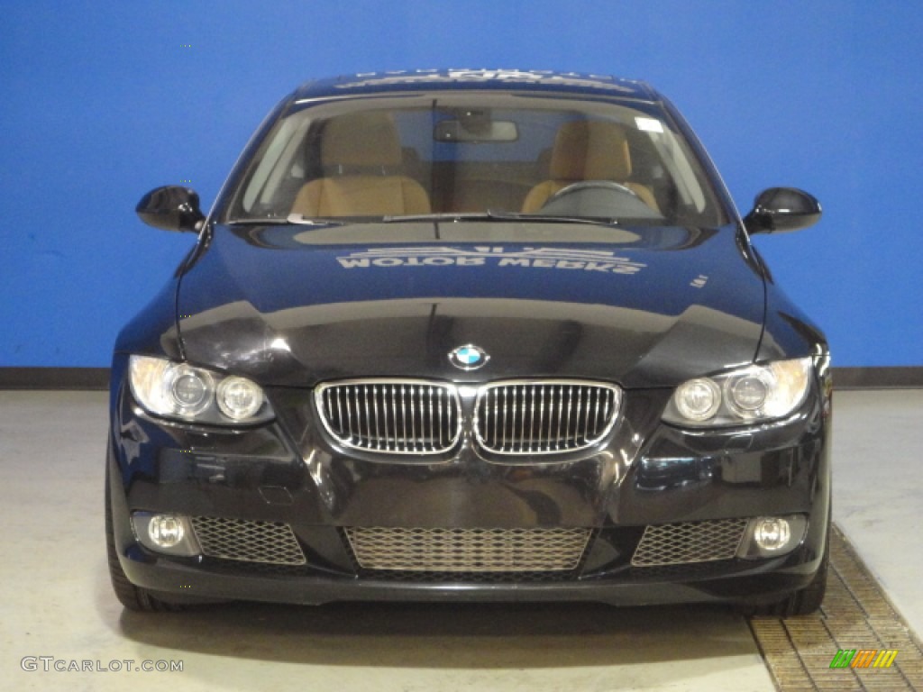 2008 3 Series 335i Coupe - Jet Black / Saddle Brown/Black photo #3