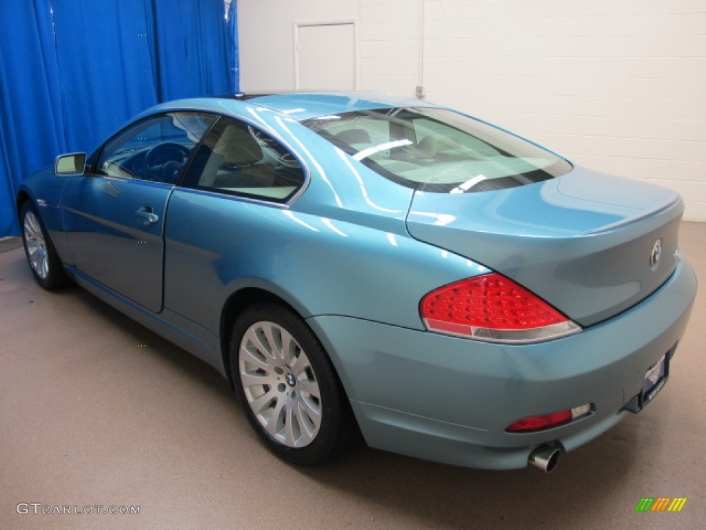 2004 6 Series 645i Coupe - Atlantic Blue Metallic / Creme Beige photo #6