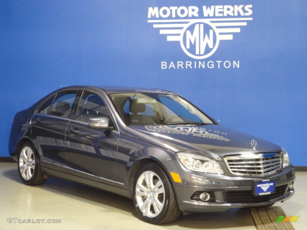 2011 C 300 Luxury 4Matic - Steel Grey Metallic / Black photo #1