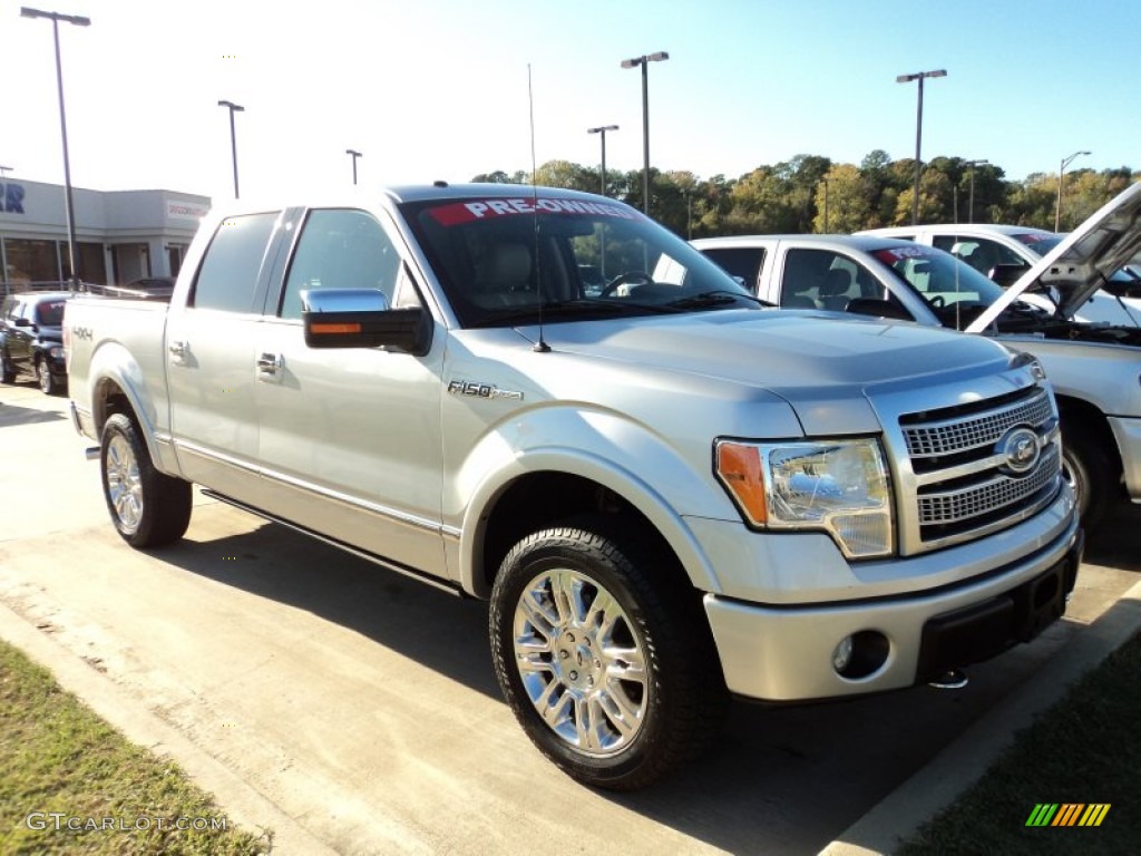 2010 F150 Platinum SuperCrew 4x4 - Ingot Silver Metallic / Medium Stone Leather/Sienna Brown photo #2