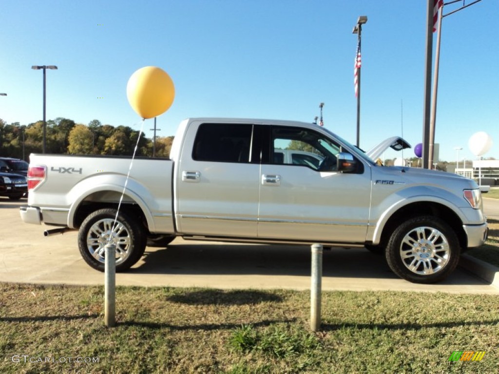 2010 F150 Platinum SuperCrew 4x4 - Ingot Silver Metallic / Medium Stone Leather/Sienna Brown photo #5