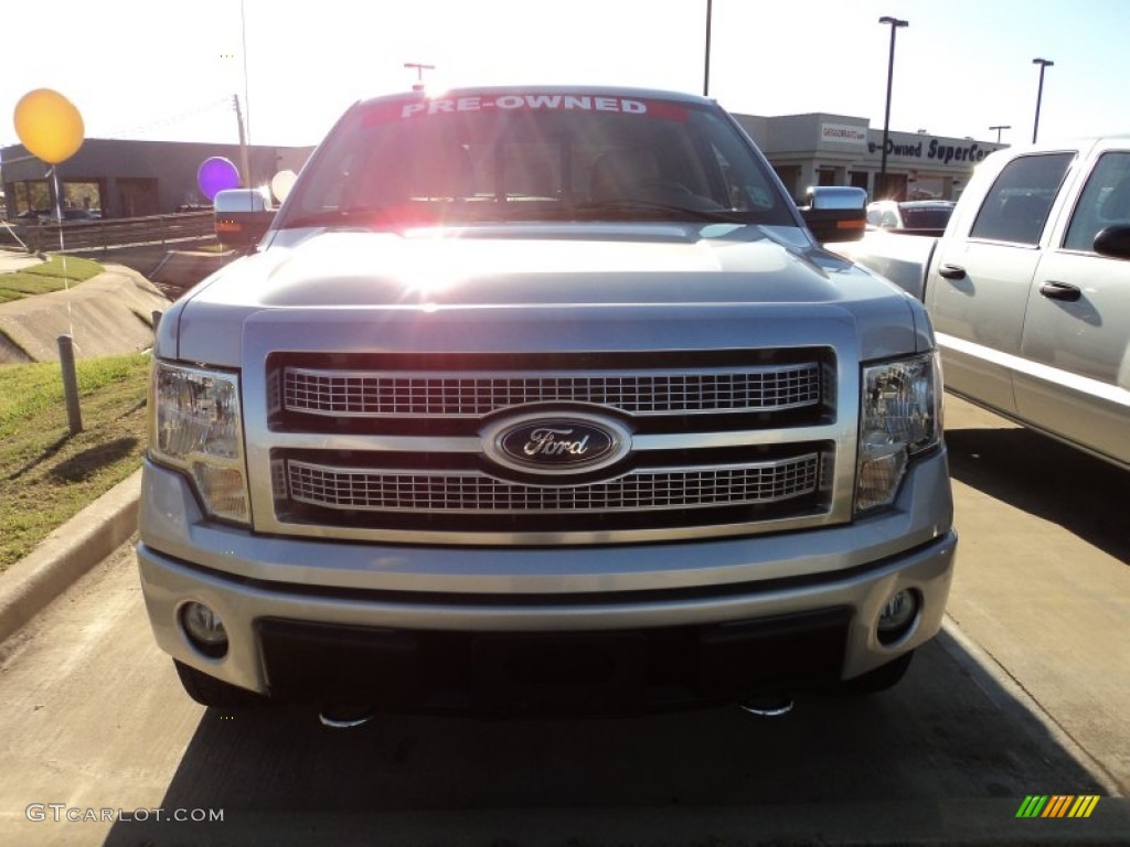 2010 F150 Platinum SuperCrew 4x4 - Ingot Silver Metallic / Medium Stone Leather/Sienna Brown photo #6