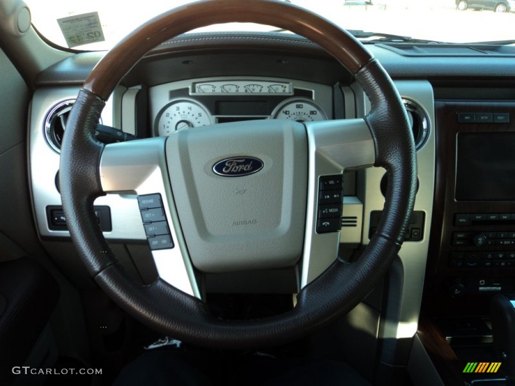 2010 F150 Platinum SuperCrew 4x4 - Ingot Silver Metallic / Medium Stone Leather/Sienna Brown photo #9