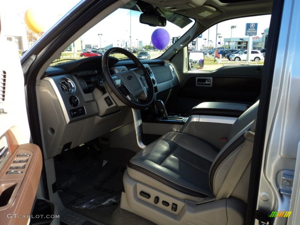 2010 F150 Platinum SuperCrew 4x4 - Ingot Silver Metallic / Medium Stone Leather/Sienna Brown photo #13