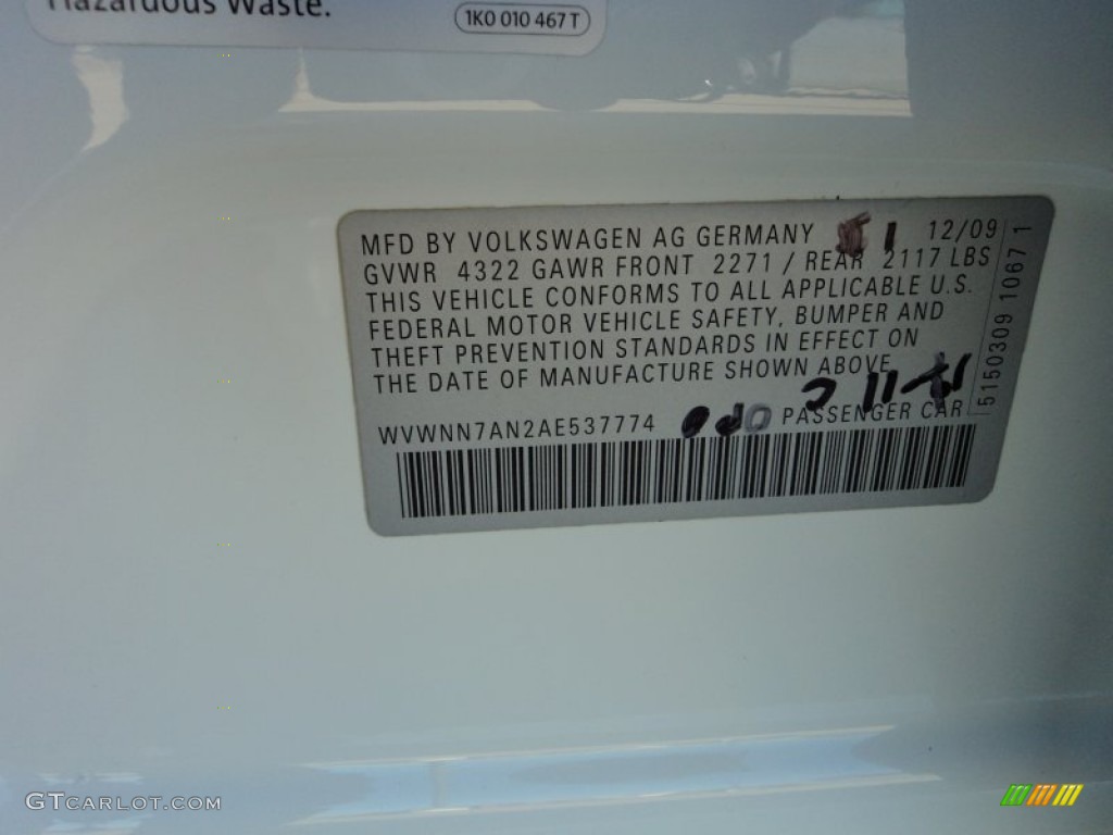 2010 CC Sport - Candy White / Cornsilk Beige Two Tone photo #23