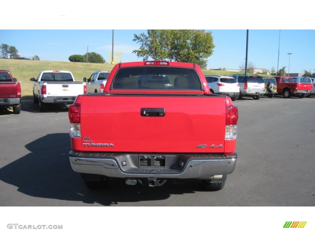 2011 Tundra Limited CrewMax 4x4 - Radiant Red / Sand Beige photo #4