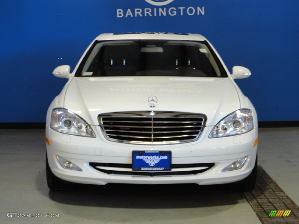 2008 S 550 4Matic Sedan - Arctic White / Black photo #2