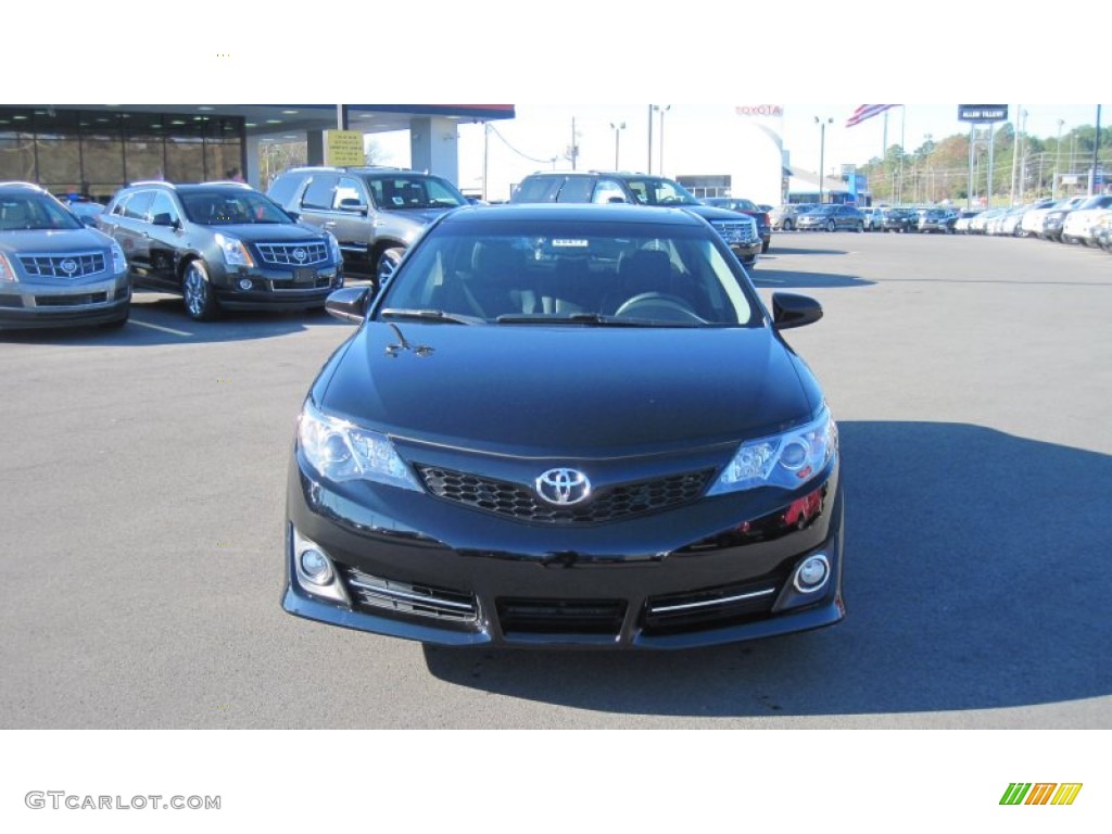 2012 Camry SE V6 - Attitude Black Metallic / Black photo #8