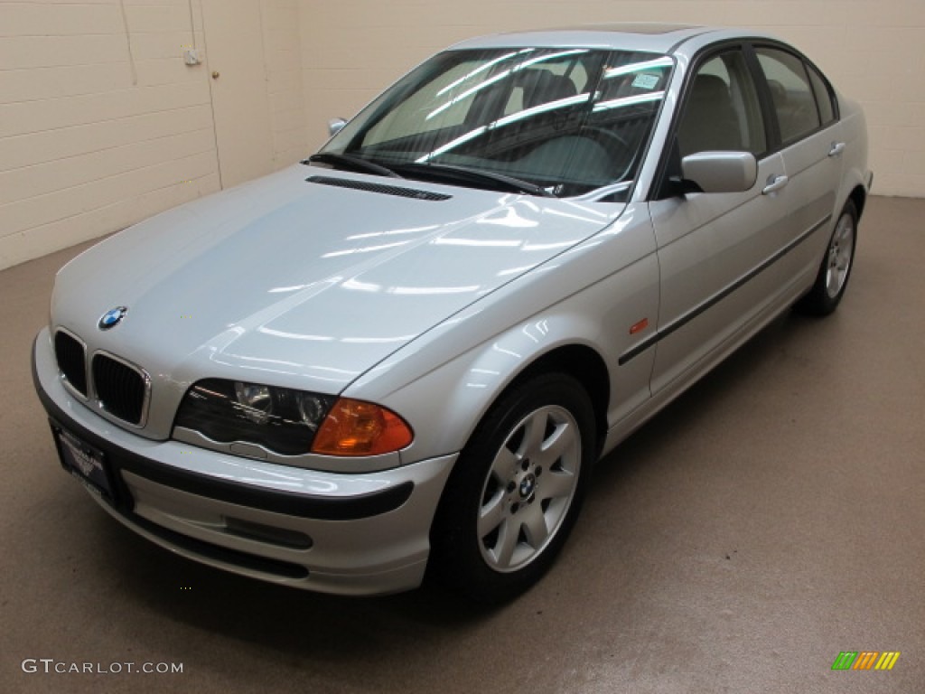 2001 3 Series 325xi Sedan - Titanium Silver Metallic / Black photo #4