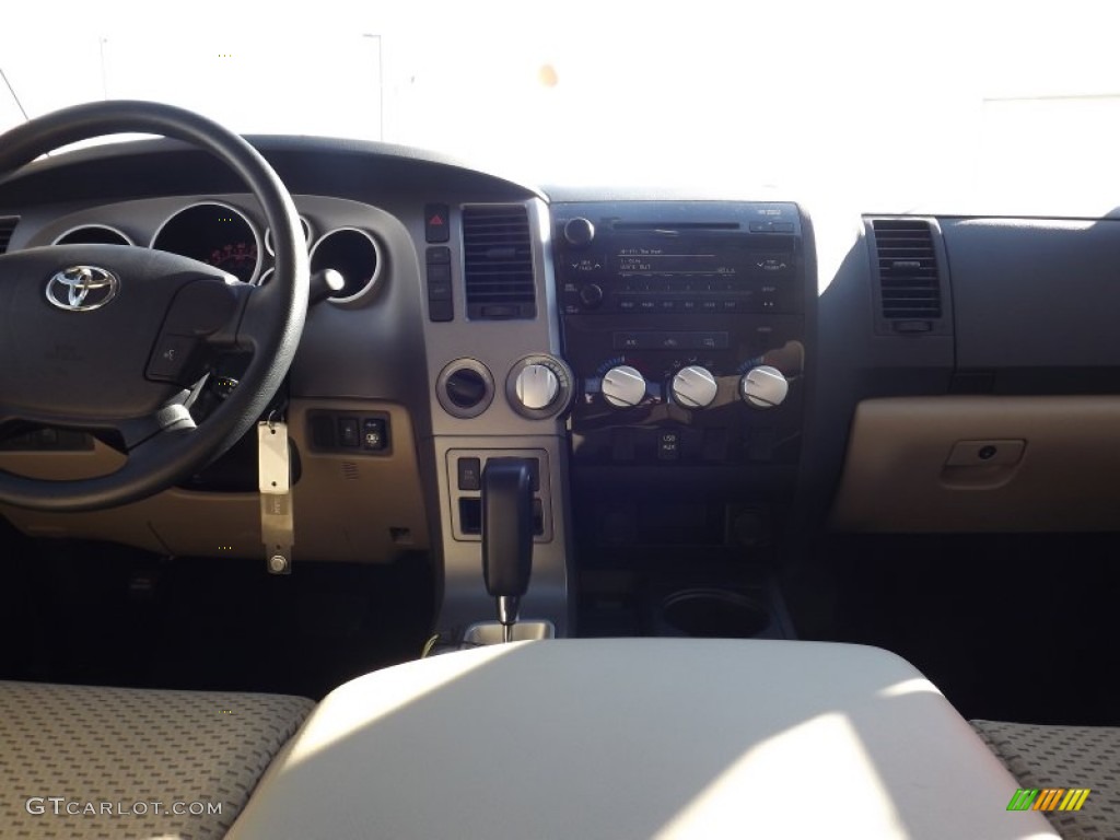 2012 Tundra SR5 Double Cab 4x4 - Super White / Sand Beige photo #10