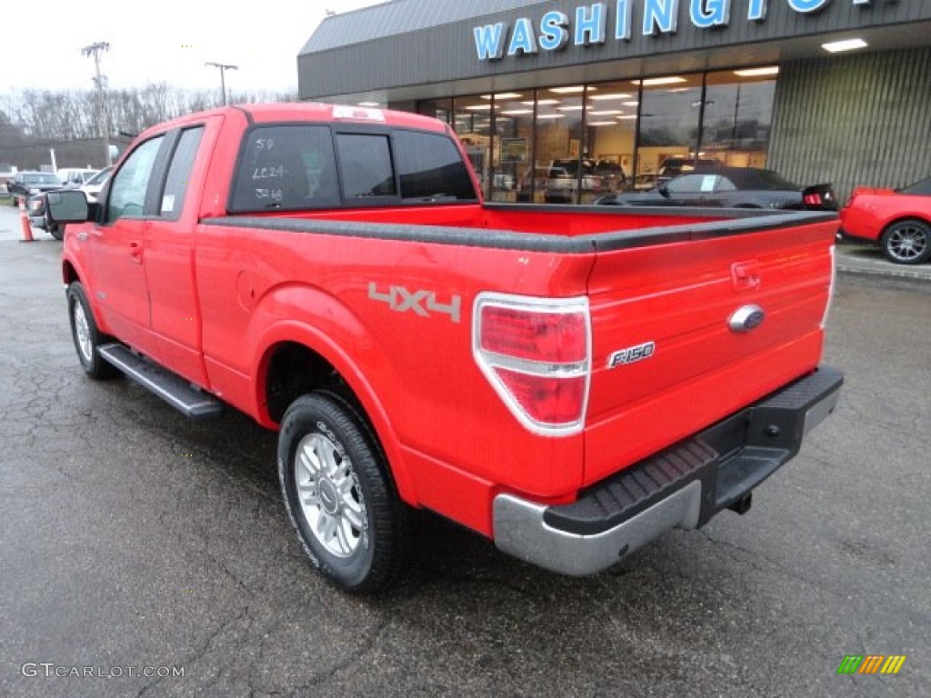 2012 F150 Lariat SuperCab 4x4 - Race Red / Pale Adobe photo #2