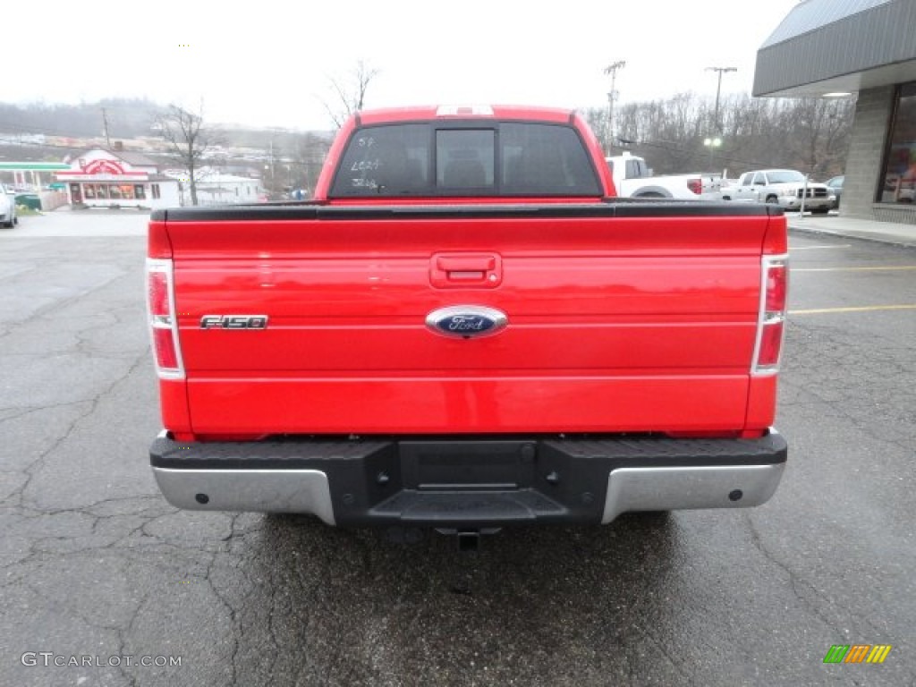 2012 F150 Lariat SuperCab 4x4 - Race Red / Pale Adobe photo #3