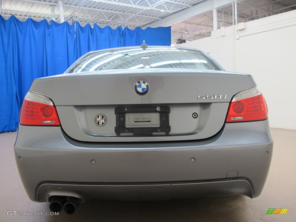 2008 5 Series 550i Sedan - Space Grey Metallic / Black photo #8