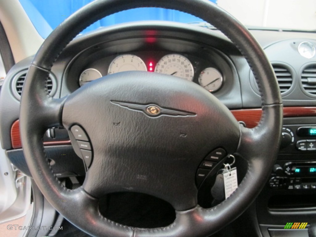 2003 Chrysler 300 M Sedan Dark Slate Gray Steering Wheel Photo #57147628