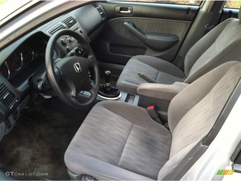 Gray Interior 2003 Honda Civic LX Sedan Photo #57147706