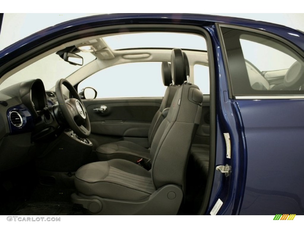2012 500 c cabrio Lounge - Azzurro (Blue) / Tessuto Nero-Grigio/Nero (Black-Grey/Black) photo #9