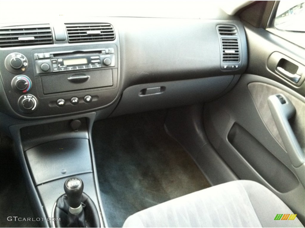2003 Honda Civic LX Sedan Gray Dashboard Photo #57147724