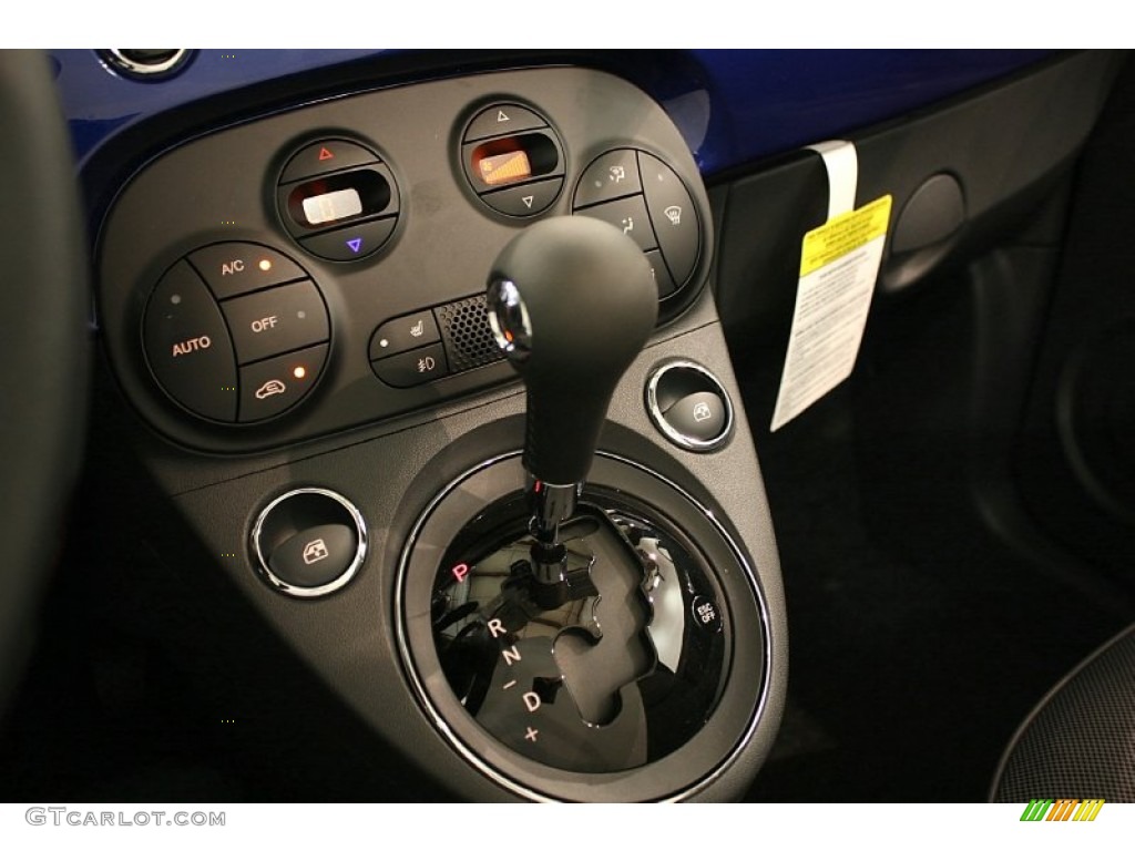 2012 500 c cabrio Lounge - Azzurro (Blue) / Tessuto Nero-Grigio/Nero (Black-Grey/Black) photo #15