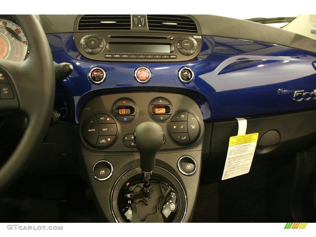 2012 500 c cabrio Lounge - Azzurro (Blue) / Tessuto Nero-Grigio/Nero (Black-Grey/Black) photo #18