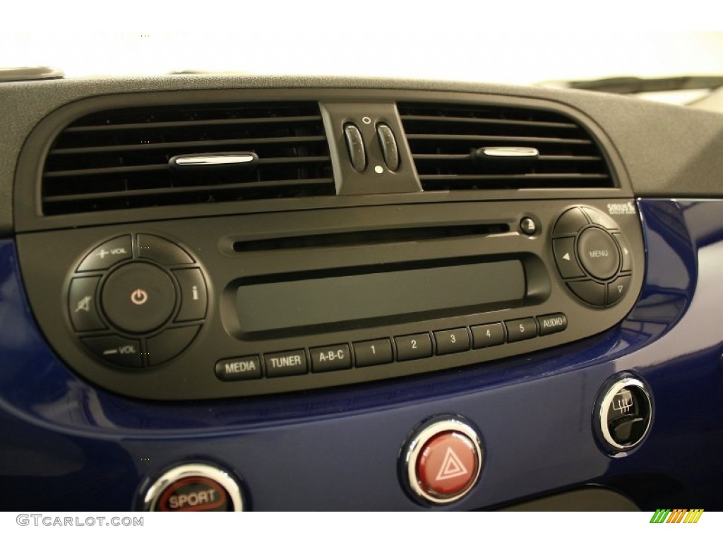2012 500 c cabrio Lounge - Azzurro (Blue) / Tessuto Nero-Grigio/Nero (Black-Grey/Black) photo #19