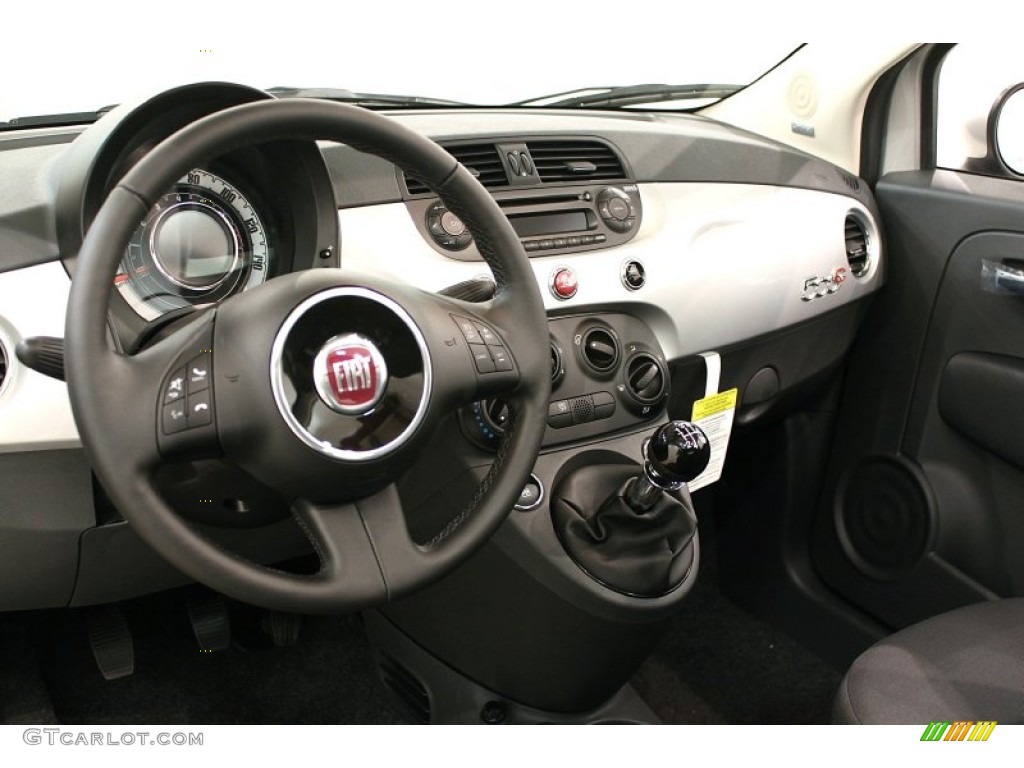 2012 Fiat 500 c cabrio Pop Tessuto Grigio/Nero (Grey/Black) Dashboard Photo #57147955