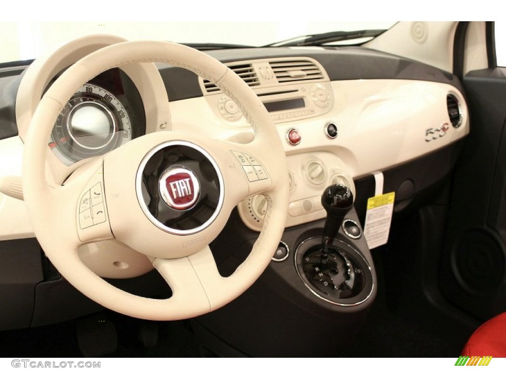 2012 Fiat 500 c cabrio Pop Tessuto Rosso/Avorio (Red/Ivory) Dashboard Photo #57148320