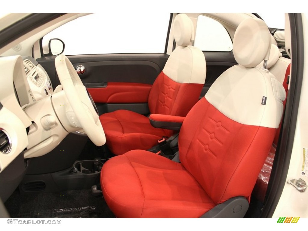 Tessuto Rosso/Avorio (Red/Ivory) Interior 2012 Fiat 500 c cabrio Pop Photo #57148336