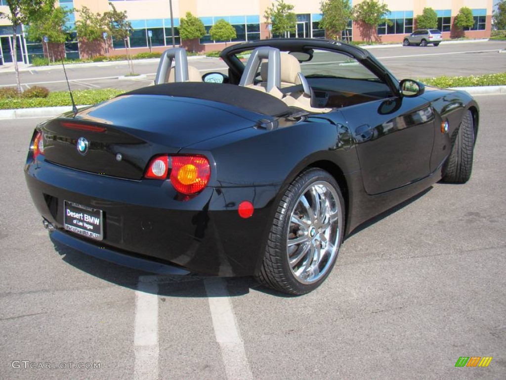 2003 Z4 2.5i Roadster - Jet Black / Beige photo #5