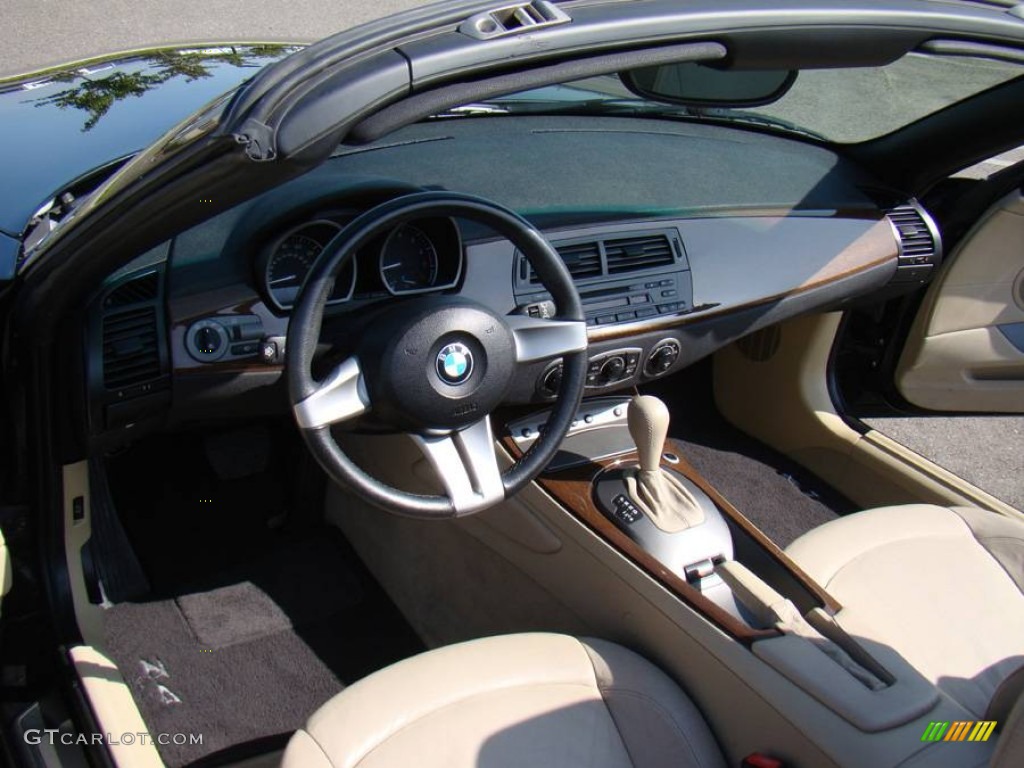 2003 Z4 2.5i Roadster - Jet Black / Beige photo #6