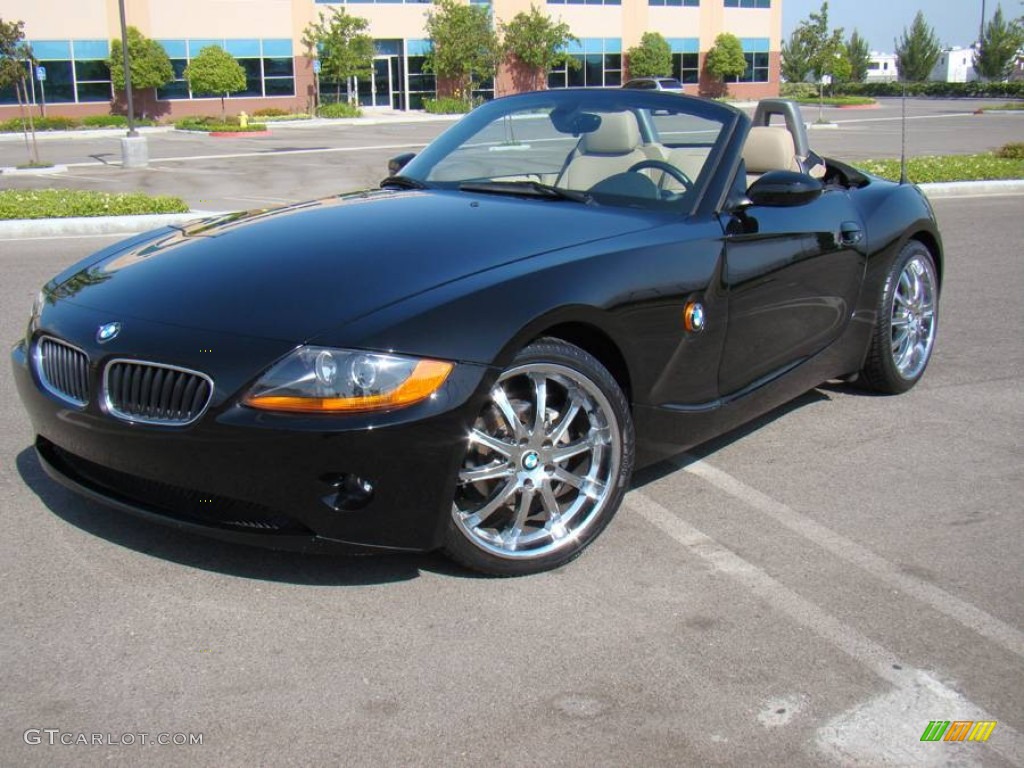 2003 Z4 2.5i Roadster - Jet Black / Beige photo #34