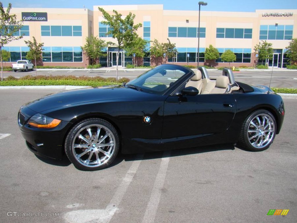 2003 Z4 2.5i Roadster - Jet Black / Beige photo #41