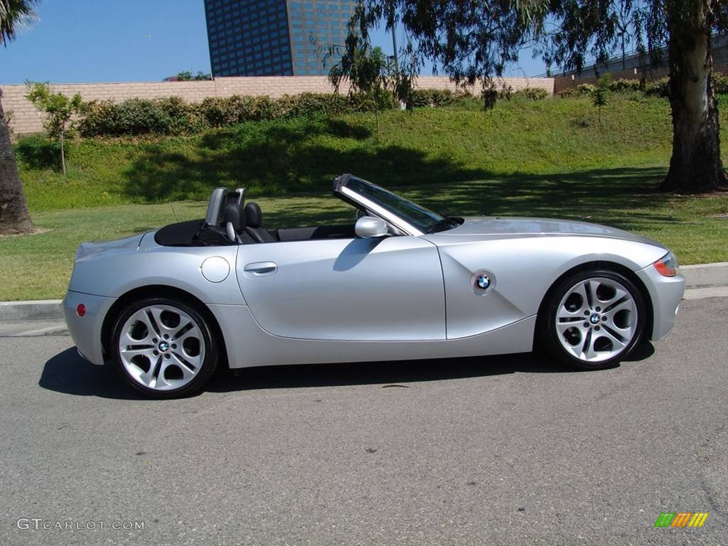 2003 Z4 2.5i Roadster - Titanium Silver Metallic / Black photo #4
