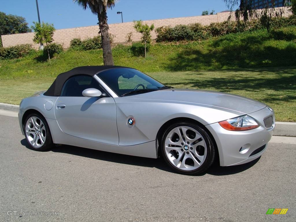 2003 Z4 2.5i Roadster - Titanium Silver Metallic / Black photo #10