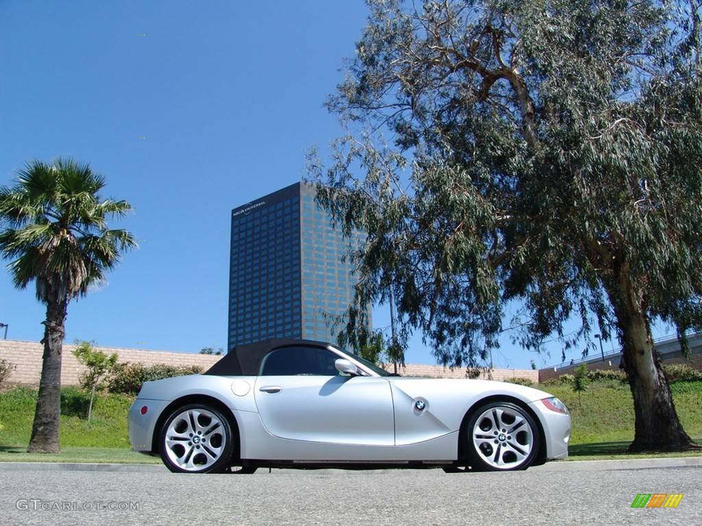 2003 Z4 2.5i Roadster - Titanium Silver Metallic / Black photo #13