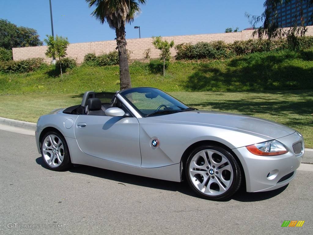 2003 Z4 2.5i Roadster - Titanium Silver Metallic / Black photo #22