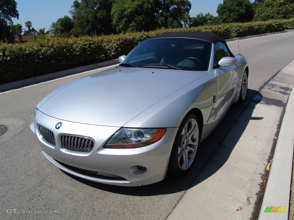 2003 Z4 2.5i Roadster - Titanium Silver Metallic / Black photo #24