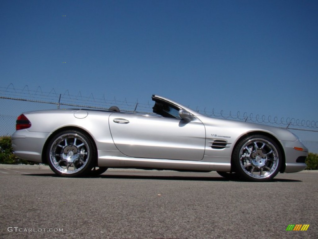 2003 SL 55 AMG Roadster - Brilliant Silver Metallic / Charcoal photo #1